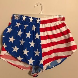 American Flag Running Shorts